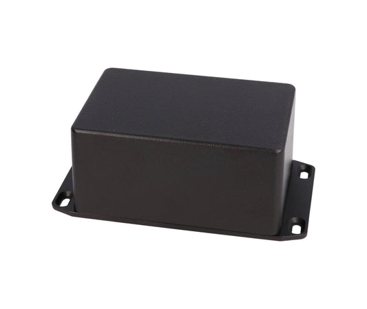 Hammond 1590TFLBK 1590 Series Diecast Aluminum Enclosure, Flanged Lid, IP54, 120 mm x 80 mm x 59 mm, Diecast Aluminum/Black.