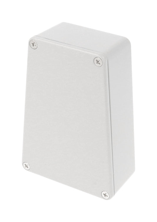 Hammond 1590TRPBLG 1590-STOMP Series Narrow Trapezoid Stomp Box Enclosure, IP54, 112 mm length x 62 mm small end x 79 mm large end x 39 mm depth, Diecast Aluminum/Light Gray.