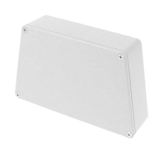 Hammond 1590TRPCLG 1590-STOMP Series Wide Trapezoid Stomp Box Enclosure, IP54, 95 mm length x 122 mm small end x 151 mm large end x 39 mm depth, Diecast Aluminum/Light Gray.