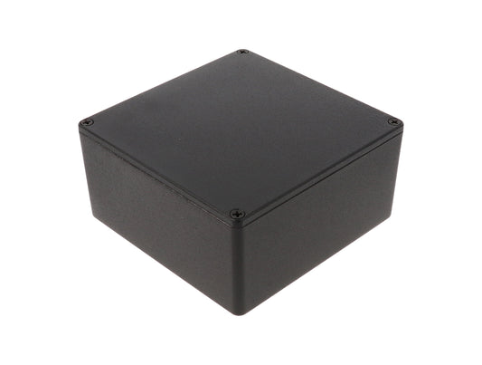 Hammond 1590UBK 1590 Series Diecast Aluminum Enclosure, No Mounting Flanges, IP54, 120 mm x 120 mm x 59 mm, Diecast Aluminum/Black.