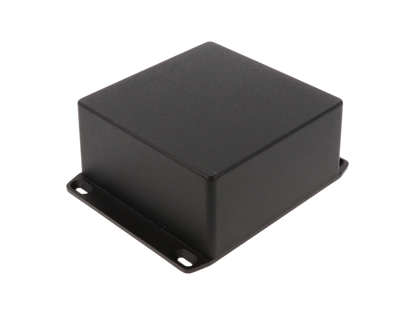 Hammond 1590UFLBK Black Aluminum Diecast Enclosure with Flanged Lid, 4.7" x 4.7" x 2.17"