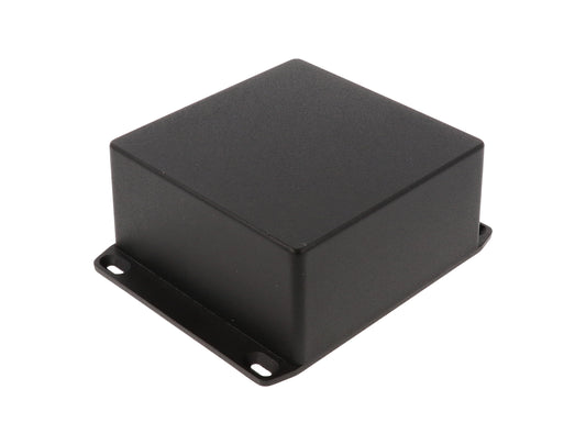 Hammond 1590UFLBK Black Aluminum Diecast Enclosure with Flanged Lid, 4.7" x 4.7" x 2.17"