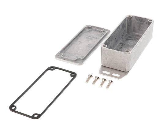Hammond 1590WAF 1590 Series Diecast Aluminum Enclosure, Flanged Bottom Plate, IP65 Watertight, 93 mm x 39 mm x 31 mm, Diecast Aluminum/Natural.