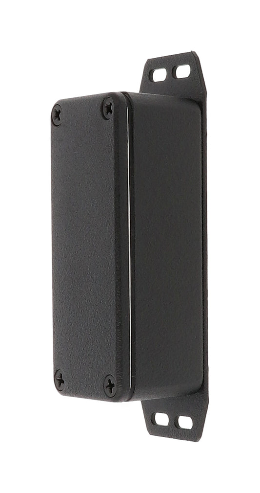Hammond 1590WAFBK 1590 Series Diecast Aluminum Enclosure, Flanged Bottom Plate, IP65 Watertight, 93 mm x 39 mm x 31 mm, Diecast Aluminum/Black.