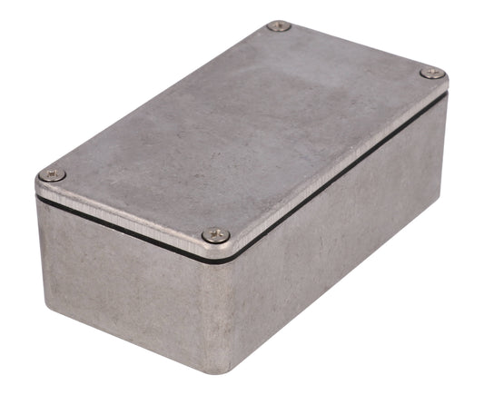 Hammond 1590WB2 1590 Series Diecast Aluminum Enclosure, No Mounting Flanges, IP65 Watertight, 112 mm x 61 mm x 38 mm, Diecast Aluminum/Natural.