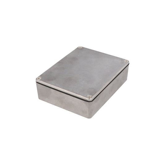 Hammond 1590WBB 1590 Series Diecast Aluminum Enclosure, No Mounting Flanges, IP65 Watertight, 120 mm x 94 mm x 34 mm, Diecast Aluminum/Natural.