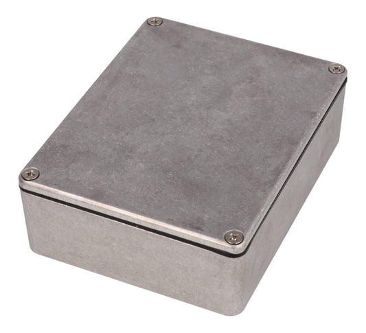 Hammond 1590WBB2 1590 Series Diecast Aluminum Enclosure, No Mounting Flanges, IP65 Watertight, 120 mm x 94 mm x 38 mm, Diecast Aluminum/Natural.