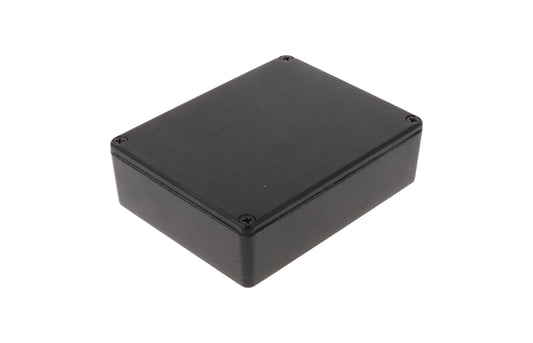 Hammond 1590WBBBK 1590 Series Diecast Aluminum Enclosure, No Mounting Flanges, IP65 Watertight, 120 mm x 94 mm x 34 mm, Diecast Aluminum/Black.