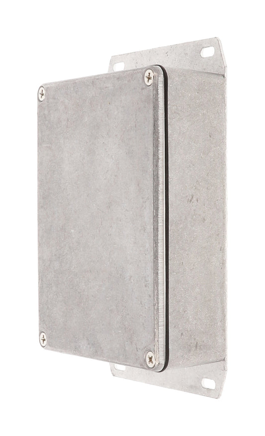 Hammond 1590WBBF 1590 Series Diecast Aluminum Enclosure, Flanged Bottom Plate, IP65 Watertight, 120 mm x 94 mm x 34 mm, Diecast Aluminum/Natural.