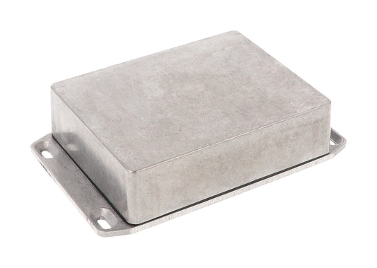 Hammond 1590WBBFL 1590 Series Diecast Aluminum Enclosure, Flanged Lid, IP65 Watertight, 120 mm x 94 mm x 34 mm, Diecast Aluminum/Natural.