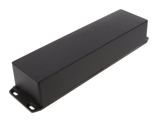 Hammond 1590WBXFLBK 1590 Series Diecast Aluminum Enclosure, Flanged Lid, IP65 Watertight, 254 mm x 70 mm x 50 mm, Diecast Aluminum/Black.