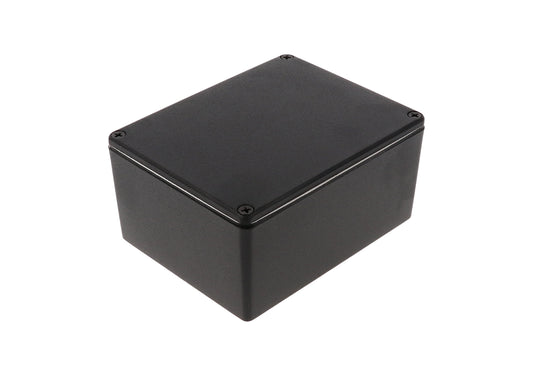 Hammond 1590WCBK 1590 Series Diecast Aluminum Enclosure, No Mounting Flanges, IP65 Watertight, 120 mm x 94 mm x 57 mm, Diecast Aluminum/Black.
