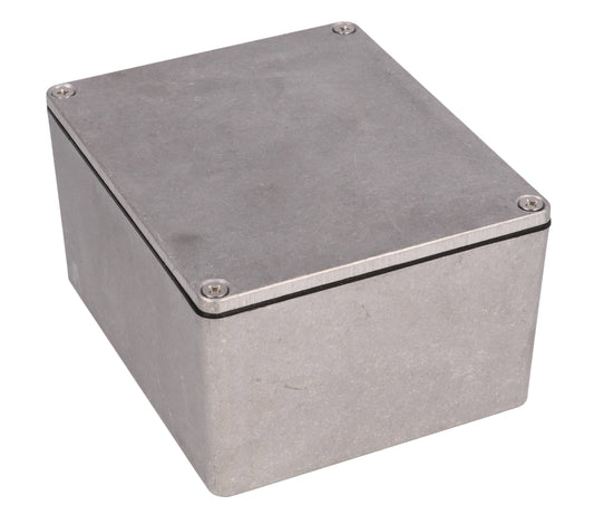 Hammond 1590WCE 1590 Series Diecast Aluminum Enclosure, No Mounting Flanges, IP65 Watertight, 120 mm x 100 mm x 65 mm, Diecast Aluminum/Natural.