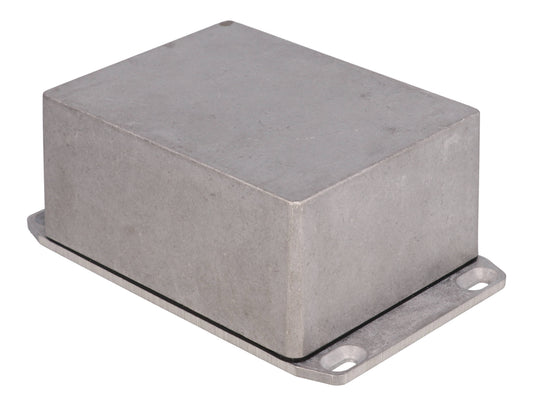 Hammond 1590WCFL 1590 Series Diecast Aluminum Enclosure, Flanged Lid, IP65 Watertight, 120 mm x 94 mm x 57 mm, Diecast Aluminum/Natural.