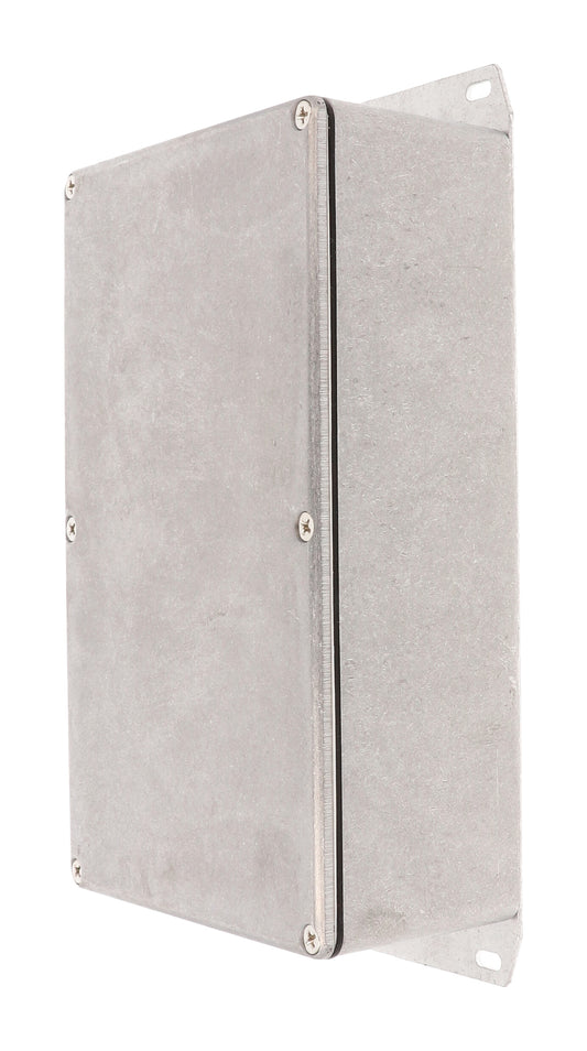 Hammond 1590WDF 1590 Series Diecast Aluminum Enclosure, Flanged Bottom Plate, IP65 Watertight, 188 mm x 120 mm x 56 mm, Diecast Aluminum/Natural.