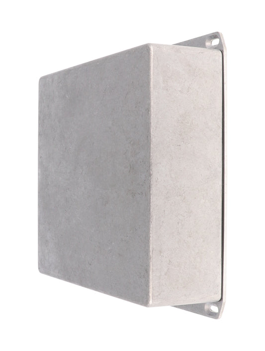 Hammond 1590WFFL 1590 Series Diecast Aluminum Enclosure, Flanged Lid, IP65 Watertight, 188 mm x 188 mm x 67 mm, Diecast Aluminum/Natural.