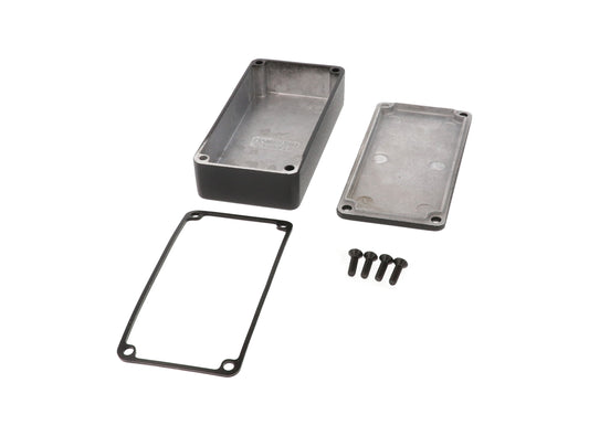 Hammond 1590WGBK 1590 Series Diecast Aluminum Enclosure, No Mounting Flanges, IP65 Watertight, 100 mm x 50 mm x 26 mm, Diecast Aluminum/Black.