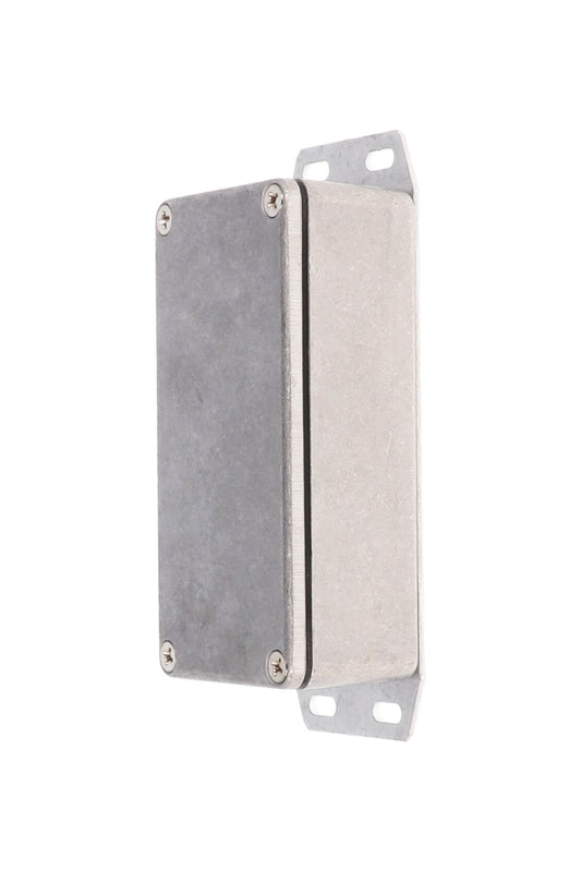 Hammond 1590WGF 1590 Series Diecast Aluminum Enclosure, Flanged Bottom Plate, IP65 Watertight, 100 mm x 50 mm x 26 mm, Diecast Aluminum/Natural.
