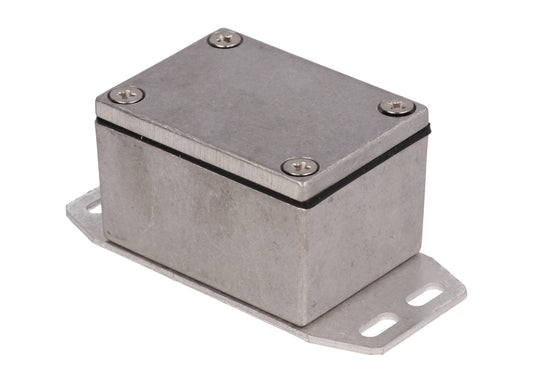Hammond 1590WHF Die-Cast Aluminum Enclosure, Natural Finish, 53 X 38 X 31 mm, Flanged Bottom, IP65, Gasket.
