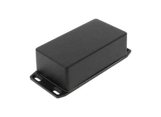 Hammond 1590WN1FLBK Die-Cast Aluminum Enclosure, Black Powder Finish, 121 X 66 X 40 mm, Flanged Lid, IP65, Gasket.