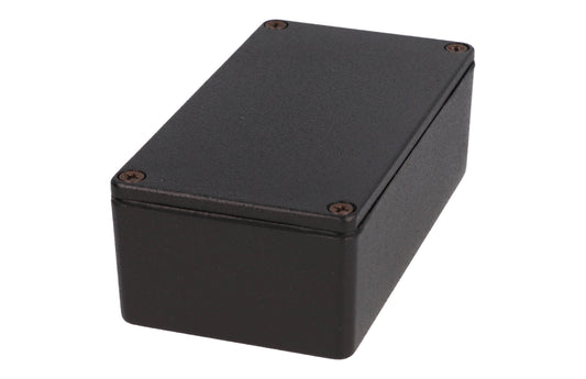 Hammond 1590WNBK Ribbed Die-Cast Aluminum Enclosure, Black Powder Finish, 121 X 66 X 40 mm, Internal Ribs, IP65, Gasket.