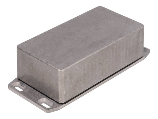 Hammond 1590WNFL Die-Cast Aluminum Enclosure, Natural Finish, 121 X 66 X 40 mm, Flanged Lid, IP65, Gasket.