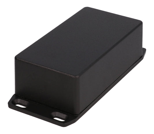 Hammond 1590WNFLBK Die-Cast Aluminum Enclosure, Black Powder Finish, 121 X 66 X 40 mm, Flanged Lid, IP65, Gasket.