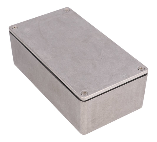 Hammond 1590WP Ribbed Die-Cast Aluminum Enclosure, Natural Finish, 153 X 83 X 50 mm, Internal Ribs, IP65, Gasket.