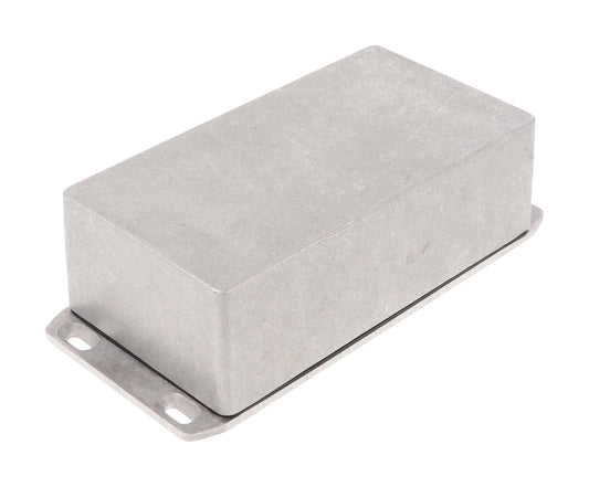 Hammond 1590WP1FL Die-Cast Aluminum Enclosure, Natural Finish, 153 X 83 X 50 mm, Flanged Lid, IP65, Gasket.