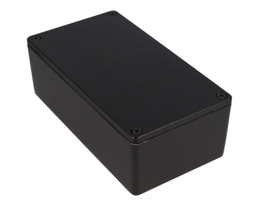 Hammond 1590WPBK Ribbed Die-Cast Aluminum Enclosure, Black Powder Finish, 153 X 83 X 50 mm, Internal Ribs, IP65, Gasket.