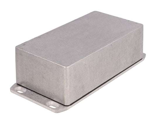 Hammond 1590WPFL Die-Cast Aluminum Enclosure, Natural Finish, 153 X 83 X 50 mm, Flanged Lid, IP65, Gasket.