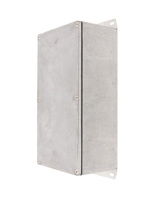 Hammond 1590WR1F Die-Cast Aluminum Enclosure, Natural Finish, 192 X 112 X 61 mm, Flanged Bottom, IP65, Gasket.
