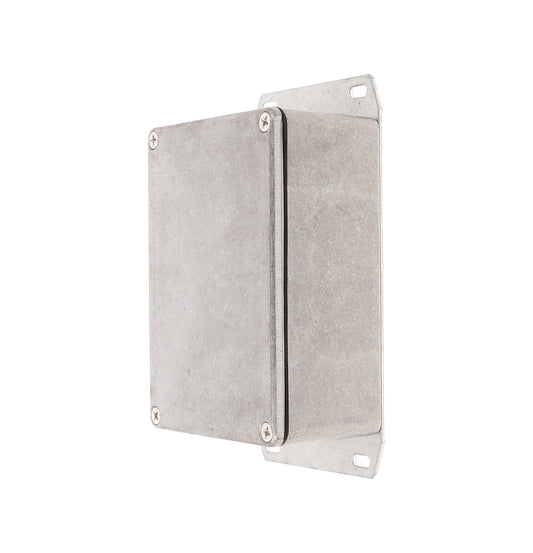 Hammond 1590WSF Die-Cast Aluminum Enclosure, Natural Finish, 111 X 82 X 44 mm, Flanged Bottom, IP65, Gasket.