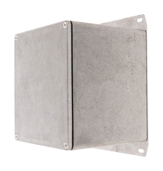 Hammond 1590WVF Die-Cast Aluminum Enclosure, Natural Finish, 120 X 120 X 94 mm, Flanged Bottom, IP65, Gasket.