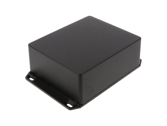 Hammond 1590WXFLBK Die-Cast Aluminum Enclosure, Black Powder Finish, 145 X 121 X 56 mm, Flanged Lid, IP65, Gasket.