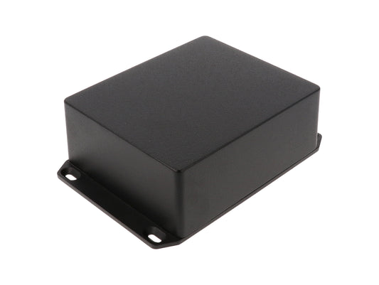 Hammond 1590XFLBK Die-Cast Aluminum Enclosure, Black Powder Finish, 145 X 121 X 56 mm, Flanged Lid, IP65, Gasket.