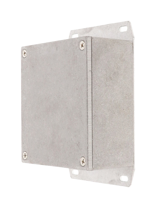 Hammond 1590YF Die-Cast Aluminum Enclosure, Natural Finish, 92 X 92 X 42 mm, Flanged Bottom, IP65, Gasket.
