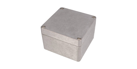 Hammond 1590Z119 Thick-Wall Die-Cast Aluminum Enclosure, Natural Unfinished, 120 X 122 X 82 mm, Type 4X/6P, IP66/IP67/IP68, Silicone Gasket, Mounting Shelf.
