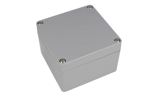 Hammond 1590Z119GY Thick-Wall Die-Cast Aluminum Enclosure, Gray Powder Finish, 120 X 122 X 82 mm, Type 4X/6P, IP66/IP67/IP68, Silicone Gasket, Mounting Shelf.