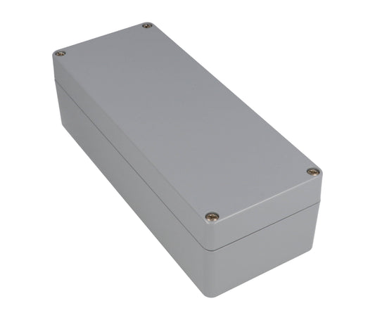 Hammond 1590Z137GY Thick-Wall Die-Cast Aluminum Enclosure, Gray Powder Finish, 200 X 80 X 60 mm, Type 4X/6P, IP66/IP67/IP68, Silicone Gasket, Mounting Shelf.