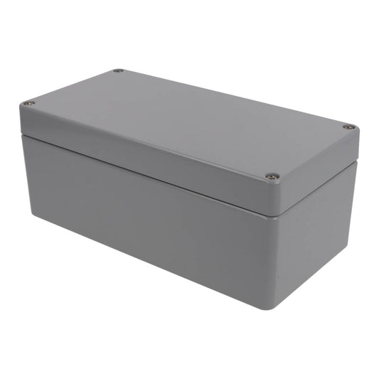 Hammond 1590Z145GY Thick-Wall Die-Cast Aluminum Enclosure, Gray Powder Finish, 200 X 100 X 80 mm, Type 4X/6P, IP66/IP67/IP68, Silicone Gasket, Mounting Shelf.