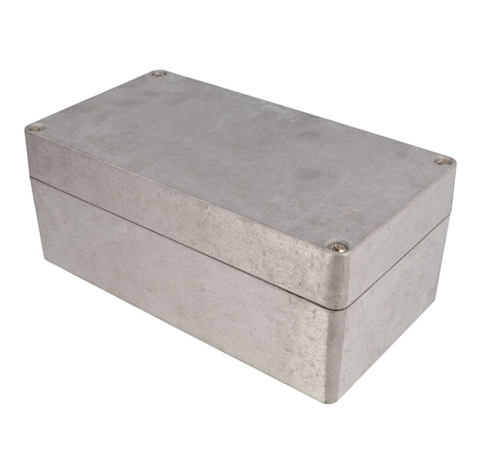 Hammond 1590Z155 Thick-Wall Die-Cast Aluminum Enclosure, Natural Unfinished, 221 X 121 X 90 mm, Type 4X/6P, IP66/IP67/IP68, Silicone Gasket, Mounting Shelf.