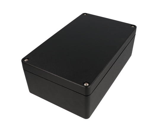 Hammond 1590Z162BK Thick-Wall Die-Cast Aluminum Enclosure, Black Powder Finish, 260 X 160 X 90 mm, Type 4X/6P, IP66/IP67/IP68, Silicone Gasket, Mounting Shelf.