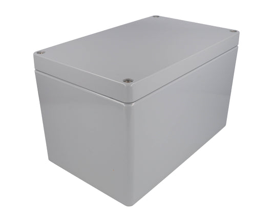 Hammond 1590Z163GY Thick-Wall Die-Cast Aluminum Enclosure, Gray Powder Finish, 260 X 160 X 160 mm, Type 4X/6P, IP66/IP67/IP68, Silicone Gasket, Mounting Shelf.