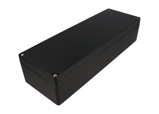Hammond 1590Z164BK Thick-Wall Die-Cast Aluminum Enclosure, Black Powder Finish, 360 X 122 X 80 mm, Type 4X/6P, IP66/IP67/IP68, Silicone Gasket, Mounting Shelf.