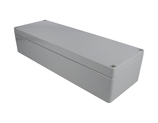 Hammond 1590Z164GY Thick-Wall Die-Cast Aluminum Enclosure, Gray Powder Finish, 360 X 122 X 80 mm, Type 4X/6P, IP66/IP67/IP68, Silicone Gasket, Mounting Shelf.