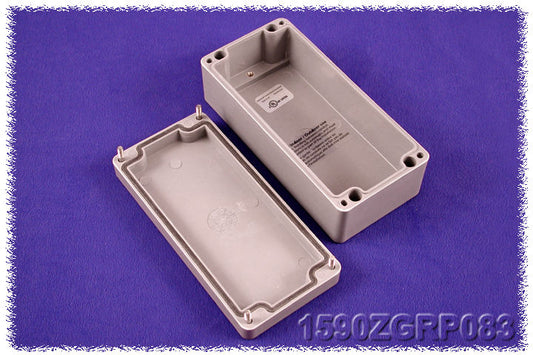 Hammond 1590ZGRP083 Polycarbonate Enclosure, Gray, Watertight, IP66, NEMA 4X, Gasket