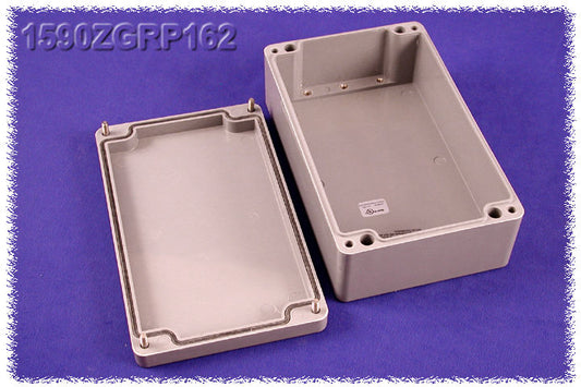 Hammond 1590ZGRP162 Polycarbonate Enclosure, Gray, Watertight, IP66, NEMA 4X, Gasket