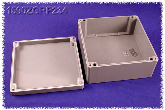Hammond 1590ZGRP234 Polycarbonate Enclosure, Gray, Watertight, IP66, NEMA 4X, Gasket