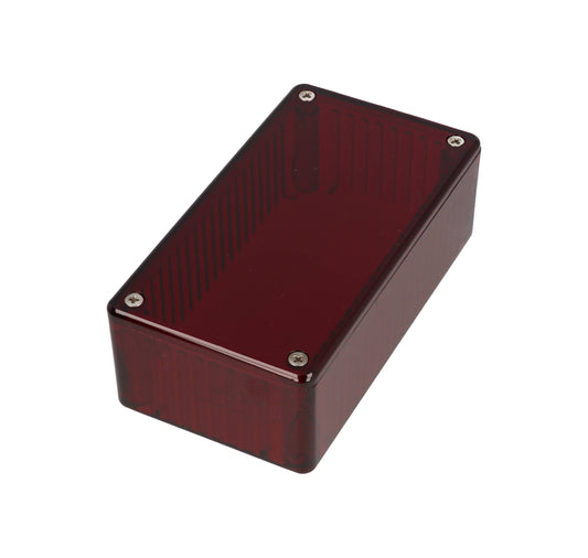 Hammond 1591CTRD Translucent Polycarbonate Enclosure, Red, Card Guides, Lap-Joint, IP54, UL94 V-0